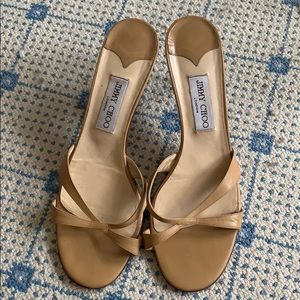 Jimmy Choo | Shoes | Jimmy Choo Nude 2 Inch Heel Sandals | Poshmark